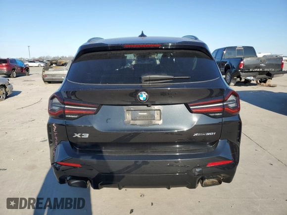 2023 BMW X3 xDrive30i with VIN 5UX53DP04P9P79255, listed as a Copart auction lot 86641004 with 0 mi miles and Salvage Title. Bid and sale history available at carsss.com. Image 6.