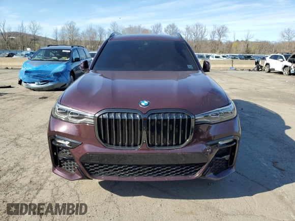 2022 BMW X7 xDrive40i z VIN 5UXCW2C00N9K81494, wystawiony jako Copart lot #51406425 z przebiegiem Nie podano mil oraz Szkoda całkowita • Salvage title. Historia ofert i sprzedaży dostępna na DreamBid. Obrazek 5.