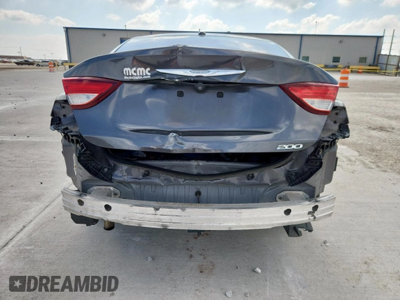 2015 Chrysler 200 Limited with VIN 1C3CCCAB8FN660082, listed as a Copart auction lot 58860255 with 145,603 mi miles and Salvage title. Bid and sale history available at DreamBid. Image 6.