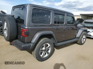 2021 Jeep Wrangler Unlimited Sahara High Altitude with VIN 1C4HJXEM5MW599937, listed as a Copart auction lot 71797814 with Not provided miles and Salvage title. Bid and sale history available at DreamBid. Image 3.