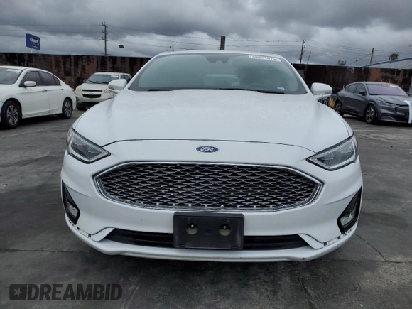 2019 Ford Fusion Titanium with VIN 3FA6P0D94KR184608, listed as a Copart auction lot 48831875 with 124,204 mi miles and Salvage Title. Bid and sale history available at carsss.com. Image 5.