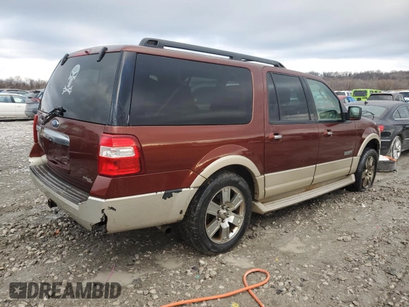 2007 Ford Expedition Max Eddie Bauer with VIN 1FMFK18587LA08345, listed as a Copart auction lot 84969934 with 185,177 mi miles and Salvage Title. Bid and sale history available at DreamBid. Image 3.