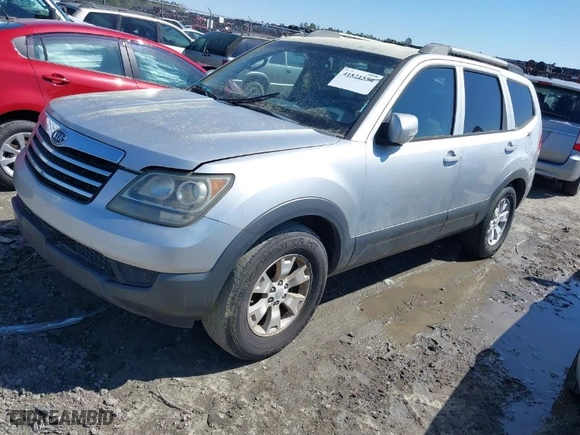 2009 Kia Borrego LX with VIN KNDJJ741595033315, listed as a IAAI auction lot 41821550 with 1 mi miles. Bid and sale history available at carsss.com. Image 2.