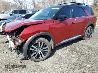 2024 Nissan Pathfinder Platinum z VIN 5N1DR3DK5RC291848, wystawiony jako Copart lot #53316815 z przebiegiem 10 118 mil mil oraz Szkoda całkowita • Salvage title. Historia ofert i sprzedaży dostępna na DreamBid. Obrazek 1.