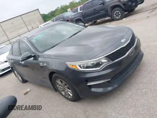 2017 Kia Optima LX with VIN 5XXGT4L39HG159497, listed as a IAAI auction lot 41940267 with 115,088 mi miles. Bid and sale history available at carsss.com. Image 1.