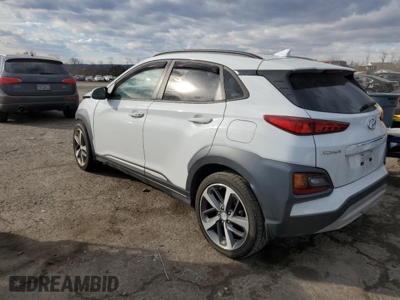 2019 Hyundai Kona Ultimate with VIN KM8K5CA56KU261565, listed as a Copart auction lot 42654535 with 83,670 mi miles and Salvage Title. Bid and sale history available at carsss.com. Image 2.