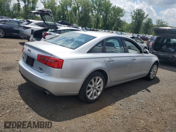 2013 Audi A6 Premium Plus with VIN WAUGGAFC9DN130429, listed as a Copart auction lot 63611005 with 146,580 mi miles and Salvage title. Bid and sale history available at DreamBid. Image 3.