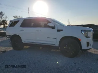 2024 GMC Yukon Denali with VIN 1GKS2DKLXRR105675, listed as a Copart auction lot 85982434 with 14,991 mi miles and Salvage Title. Bid and sale history available at carsss.com. Image 4.