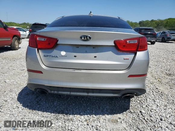2014 Kia Optima LX with VIN KNAGM4A70E5454889, listed as a Copart auction lot 53549595 with 128,780 mi miles and Salvage title. Bid and sale history available at DreamBid. Image 6.