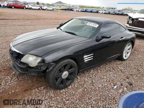 2004 Chrysler Crossfire z VIN 1C3AN69LX4X023972, wystawiony jako Copart lot #49111475 z przebiegiem 208 710 mil mil oraz Szkoda całkowita • Salvage title. Historia ofert i sprzedaży dostępna na DreamBid. Obrazek 1.