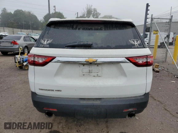 2018 Chevrolet Traverse LS with VIN 1GNEVFKW5JJ145405, listed as a Copart auction lot 71058774 with 129,885 mi miles and Salvage Title. Bid and sale history available at carsss.com. Image 6.