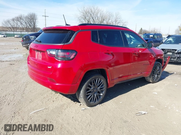 2022 Jeep Compass High Altitude with VIN 3C4NJDCB0NT161451, listed as a IAAI auction lot 41576282 with 96,250 mi miles and . Bid and sale history available at DreamBid. Image 4.