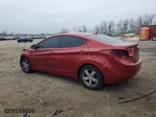 2013 Hyundai Elantra Limited with VIN KMHDH4AE2DU757732, listed as a Copart auction lot 51809055 with 123,548 mi miles and Salvage Title. Bid and sale history available at carsss.com. Image 2.