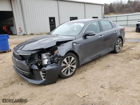 2017 Kia Optima SX with VIN 5XXGW4L23HG142659, listed as a Copart auction lot 44460755 with 0 mi miles and Salvage Title. Bid and sale history available at carsss.com. Image 1.