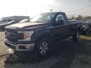 2018 Ford F-150 XL with VIN 1FTMF1EP0JKC60951, listed as a Copart auction lot 77759594 with 152,604 mi miles and Salvage Title. Bid and sale history available at carsss.com. Image 1.
