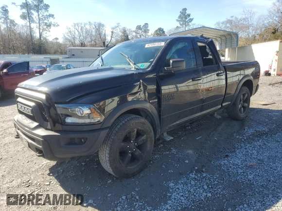 2019 Ram 1500 Classic Warlock with VIN 1C6RR6GT2KS745296, listed as a Copart auction lot 42486155 with 77,076 mi miles and Salvage Title. Bid and sale history available at carsss.com. Image 1.