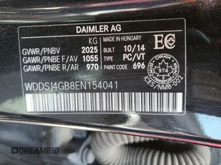 2014 Mercedes-Benz CLA 250 with VIN WDDSJ4GB8EN154041, listed as a Copart auction lot 56047515 with 166,715 mi miles and Clean title. Bid and sale history available at DreamBid. Image 12.