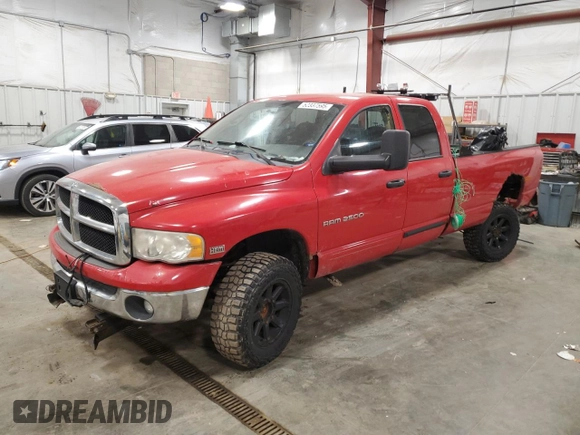 2003 Dodge 2500 ST with VIN 1D7KU28D23J670721, listed as a Copart auction lot 52337595 with 170,283 mi miles and Non Repairable. Bid and sale history available at carsss.com. Image 1.