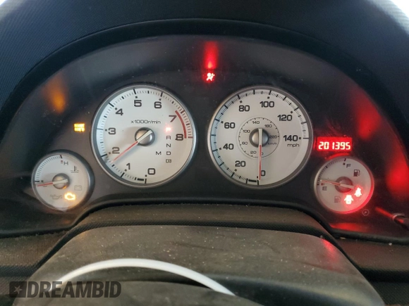 2006 Acura RSX with VIN JH4DC54806S023165, listed as a Copart auction lot 62896225 with 201,395 mi miles and Salvage title. Bid and sale history available at DreamBid. Image 9.