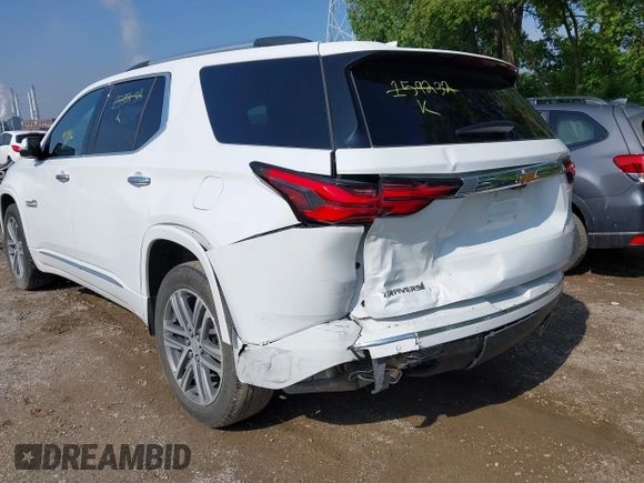 2022 Chevrolet Traverse High Country with VIN 1GNERNKW9NJ159232, listed as a IAAI auction lot 42368555 with 40,188 mi miles and . Bid and sale history available at DreamBid. Image 6.