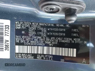 2014 Toyota Sienna XLE z VIN 5TDYK3DCXES498828, wystawiony jako IAAI lot #41970991 z przebiegiem 75 015 mil mil oraz . Historia ofert i sprzedaży dostępna na DreamBid. Obrazek 9.