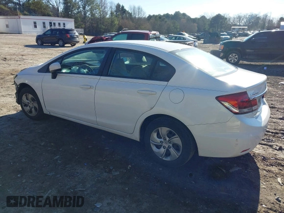 2015 Honda Civic LX with VIN 19XFB2F58FE113794, listed as a IAAI auction lot 41749054 with 163,452 mi miles. Bid and sale history available at carsss.com. Image 3.