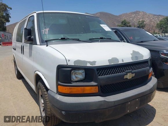 2012 Chevrolet Express Cargo with VIN 1GCSGAFXXC1182349, listed as a IAAI auction lot 42402644 with 204,411 mi miles and . Bid and sale history available at DreamBid. Image 1.