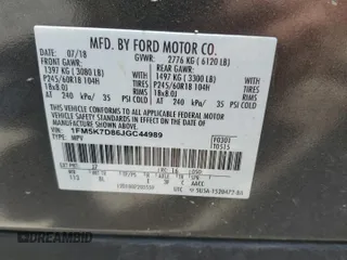 2018 Ford Explorer XLT с VIN 1FM5K7D86JGC44989, выставлен на аукционе Copart как лот 53576035 с пробегом 133 719 миль миль и Списание • Salvage title. История ставок и продаж доступна на DreamBid. Изображение 13.