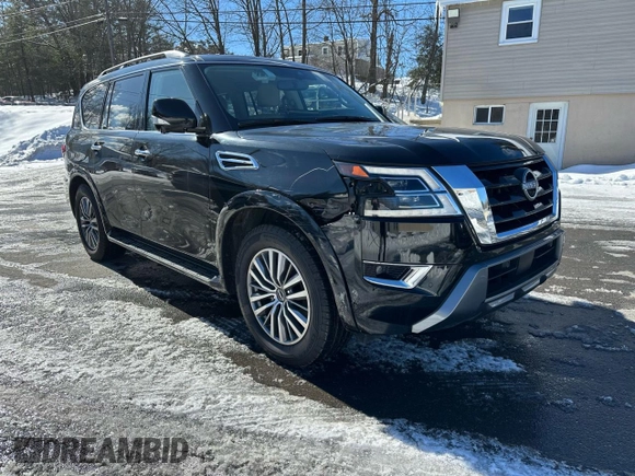 2023 Nissan Armada SL z VIN JN8AY2BA0P9401895, wystawiony jako Copart lot #46125965 z przebiegiem 60 906 mil mil oraz Czysty tytuł • Clean title. Historia ofert i sprzedaży dostępna na DreamBid. Obrazek 4.