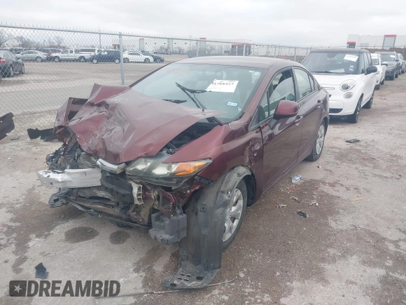 2012 Honda Civic LX z VIN 19XFB2F57CE386821, wystawiony jako IAAI lot #41568423 z przebiegiem 95 849 mil mil oraz . Historia ofert i sprzedaży dostępna na DreamBid. Obrazek 2.