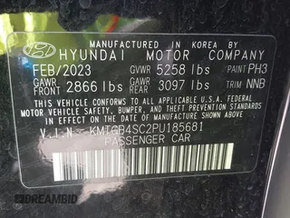 2023 Genesis G80 2.5T z VIN KMTGB4SC2PU185681, wystawiony jako IAAI lot #42463807 z przebiegiem 34 419 mil mil oraz . Historia ofert i sprzedaży dostępna na DreamBid. Obrazek 9.