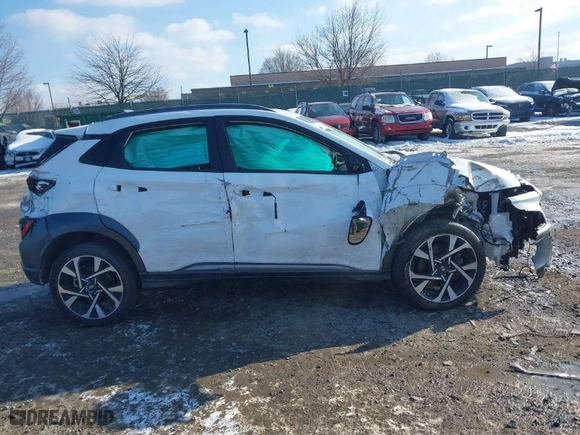 2022 Hyundai Kona Limited with VIN KM8K5CA34NU902151, listed as a IAAI auction lot 41413001 with NaN miles. Bid and sale history available at carsss.com. Image 12.