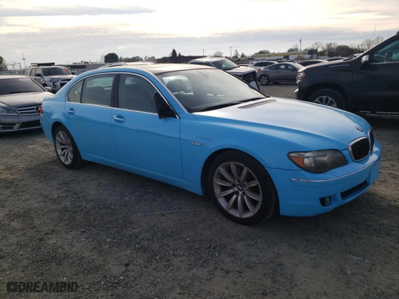 2007 BMW 7 Series 750Li with VIN WBAHN83597DT74195, listed as a Copart auction lot 45224675 with 82,599 mi miles and Clean Title. Bid and sale history available at carsss.com. Image 4.