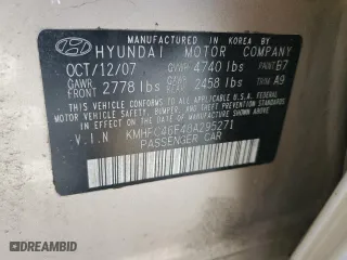 2008 Hyundai Azera Limited with VIN KMHFC46F48A295271, listed as a Copart auction lot 76299094 with 144,226 mi miles and Salvage Title. Bid and sale history available at carsss.com. Image 13.