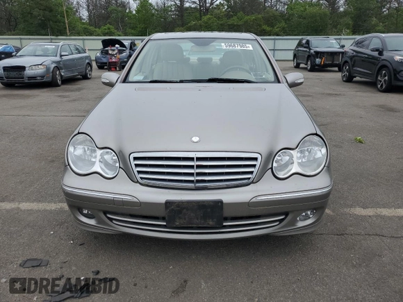 2006 Mercedes-Benz C 280 Luxury with VIN WDBRF92H46F774155, listed as a Copart auction lot 59687985 with 56,007 mi miles and Salvage title. Bid and sale history available at DreamBid. Image 5.