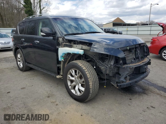 2013 Infiniti QX56 with VIN JN8AZ2NE8D9042688, listed as a Copart auction lot 50520505 with 88,145 mi miles and Salvage Title. Bid and sale history available at DreamBid. Image 4.