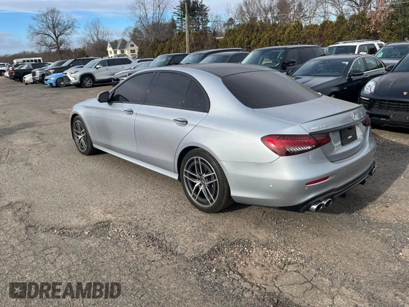 2021 Mercedes-Benz E-Class AMG E 53 with VIN W1KZF6BB4MA883193, listed as a Copart auction lot 87842555 with 53,826 mi miles and Clean Title. Bid and sale history available at carsss.com. Image 2.