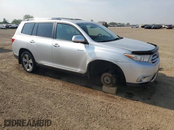 2012 Toyota Highlander Limited with VIN 5TDDK3EH7CS133108, listed as a Copart auction lot 60287995 with 201,779 mi miles and Salvage title. Bid and sale history available at DreamBid. Image 4.