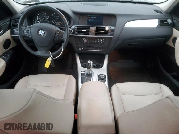 2014 BMW X3 xDrive28i with VIN 5UXWX9C50E0D34295, listed as a Copart auction lot 48472895 with 63,802 mi miles and Salvage Title. Bid and sale history available at DreamBid. Image 8.