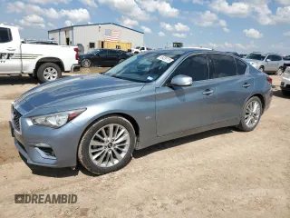 2020 Infiniti Q50 Luxe with VIN JN1EV7AP2LM207341, listed as a Copart auction lot 55429115 with 79,044 mi miles and Clean title. Bid and sale history available at DreamBid. Image 1.