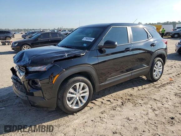 2023 Chevrolet TrailBlazer LS with VIN KL79MMS20PB182120, listed as a Copart auction lot 71603094 with 8,346 mi miles and Salvage Title. Bid and sale history available at DreamBid. Image 1.