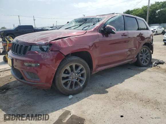 2018 Jeep Grand Cherokee High Altitude z VIN 1C4RJFCG4JC212030, wystawiony jako Copart lot #57978055 z przebiegiem Nie podano mil oraz Szkoda całkowita • Salvage title. Historia ofert i sprzedaży dostępna na DreamBid. Obrazek 1.