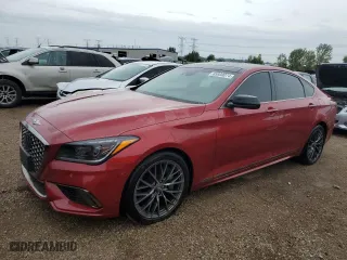 2020 Genesis G80 3.3T Sport with VIN KMTFN4JB3LU329583, listed as a Copart auction lot 65930074 with 111,581 mi miles and Salvage Title. Bid and sale history available at carsss.com. Image 1.