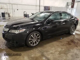 2015 Acura TLX V6 Tech with VIN 19UUB3F59FA003726, listed as a Copart auction lot 42345155 with 121,748 mi miles and Salvage Title. Bid and sale history available at carsss.com. Image 1.