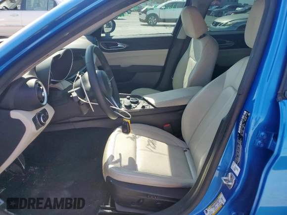 2019 Alfa Romeo Giulia with VIN ZARFAMAN3K7597993, listed as a Copart auction lot 53031435 with 39,556 mi miles and Salvage title. Bid and sale history available at DreamBid. Image 7.