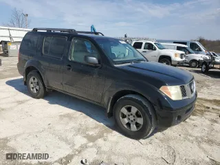 2005 Nissan Pathfinder XE with VIN 5N1AR18U75C781219, listed as a Copart auction lot 46985725 with 213,122 mi miles and Salvage Title. Bid and sale history available at carsss.com. Image 4.