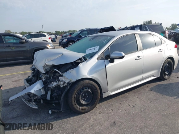 2020 Toyota Corolla LE with VIN 5YFEPRAE2LP099334, listed as a IAAI auction lot 41865895 with 185,215 mi miles. Bid and sale history available at carsss.com. Image 2.