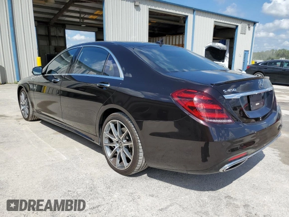 2020 Mercedes-Benz S-Class S 450 with VIN WDDUG6GB4LA504272, listed as a Copart auction lot 72475984 with 26,501 mi miles and Salvage Title. Bid and sale history available at carsss.com. Image 2.