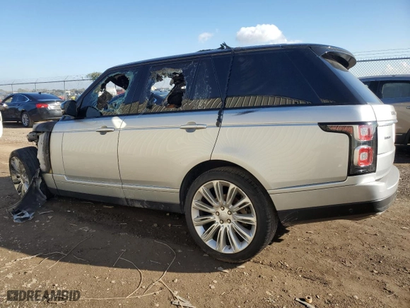2019 Land Rover Range Rover HSE with VIN SALGS2RK0KA534663, listed as a Copart auction lot 85581714 with 0 mi miles and Non Repairable. Bid and sale history available at carsss.com. Image 2.