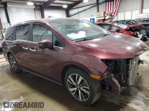 2021 Honda Odyssey Touring with VIN 5FNRL6H89MB003336, listed as a Copart auction lot 50392735 with 68,390 mi miles and Salvage Title. Bid and sale history available at carsss.com. Image 4.